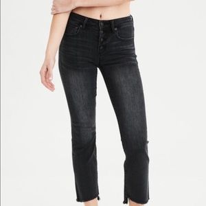 AE high waisted cropped flare jeans